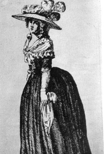 799. «Модеальманах» (Modealmanach), 1786-1788 гг. Носовой платок первоначально выполнял роль чисто декоративного характера. 