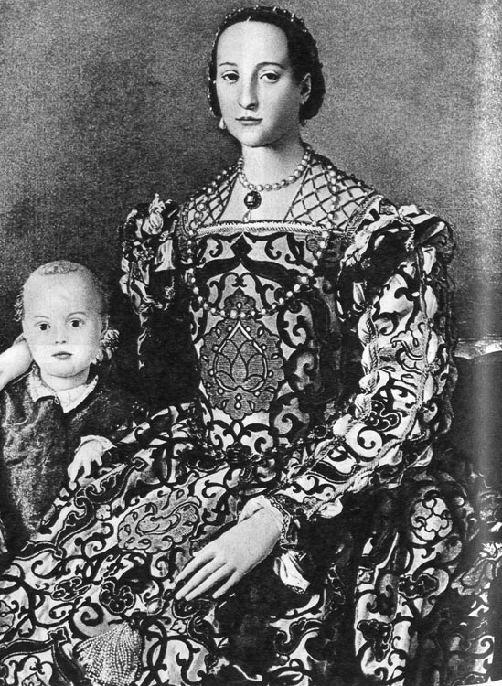 981. Аньоло Бронзино, Портрет Элеоноры Толедской с сыном Жаном. Галерея Уффици, Флоренция. 