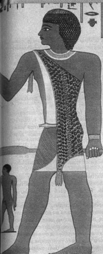 992. Роспись из египетской гробницы времени IV династии (фрагмент). Мех является одним из самых древних материалов, используемых человеком для одежды. 