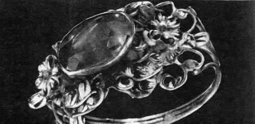 814. Золотой перстень с сапфиром. Франция, первая половина XVII века. Музей прикладного искусства, Прага. 