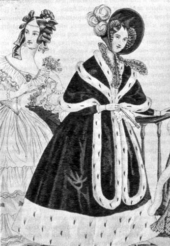 995. «Альгемайне Моденцаитунг» (Allgemeine Modenzeitung), 1837 г. Горностай, который в прошлом предназначался исключительно для дворцовой одежды, в XIX веке находит повседневное применение в дамской моде. 