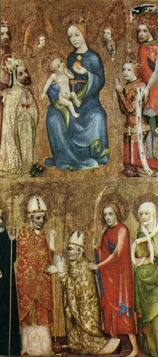 II. Чешский мастер, Картина, пожертвованная Яном Очко из Влашима. 1370 г. Национальная галерея, Прага. 